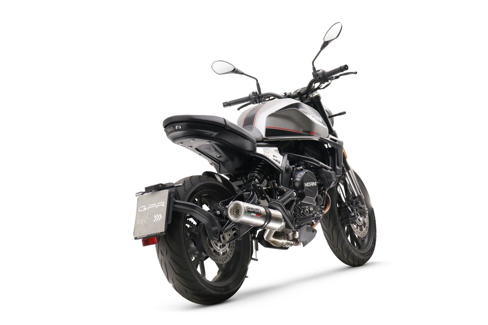 Escape compatível com Moto Morini Seiemmezzo Scr 2022-2024, M3 Inox , Sistema homologado con coletor semi-completo, incluindo db killer removível e tubo de ligação 