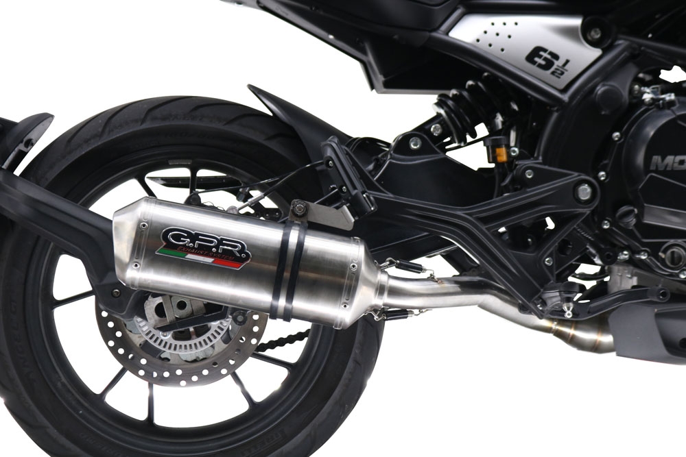 Escape compatível com Moto Morini Seiemmezzo Scr 2022-2024, Satinox , Sistema homologado con coletor semi-completo, incluindo db killer removível e tubo de ligação 