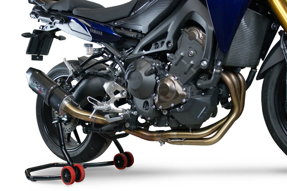 Escape compatível com Yamaha Mt-09 Tracer 900 2017-2020, Furore Evo4 Nero, Escape completo, não legal para países da UE, com db killer removível 