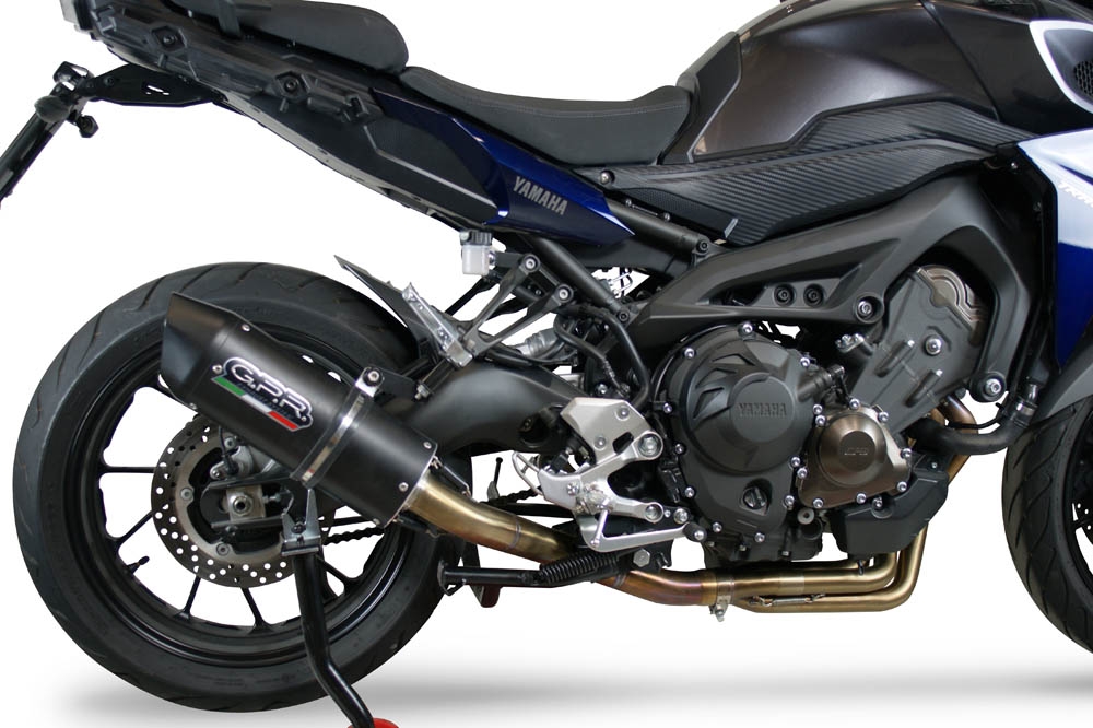 Escape compatível com Yamaha Mt-09 Tracer 900 2017-2020, Furore Evo4 Nero, Escape completo, não legal para países da UE, com db killer removível 