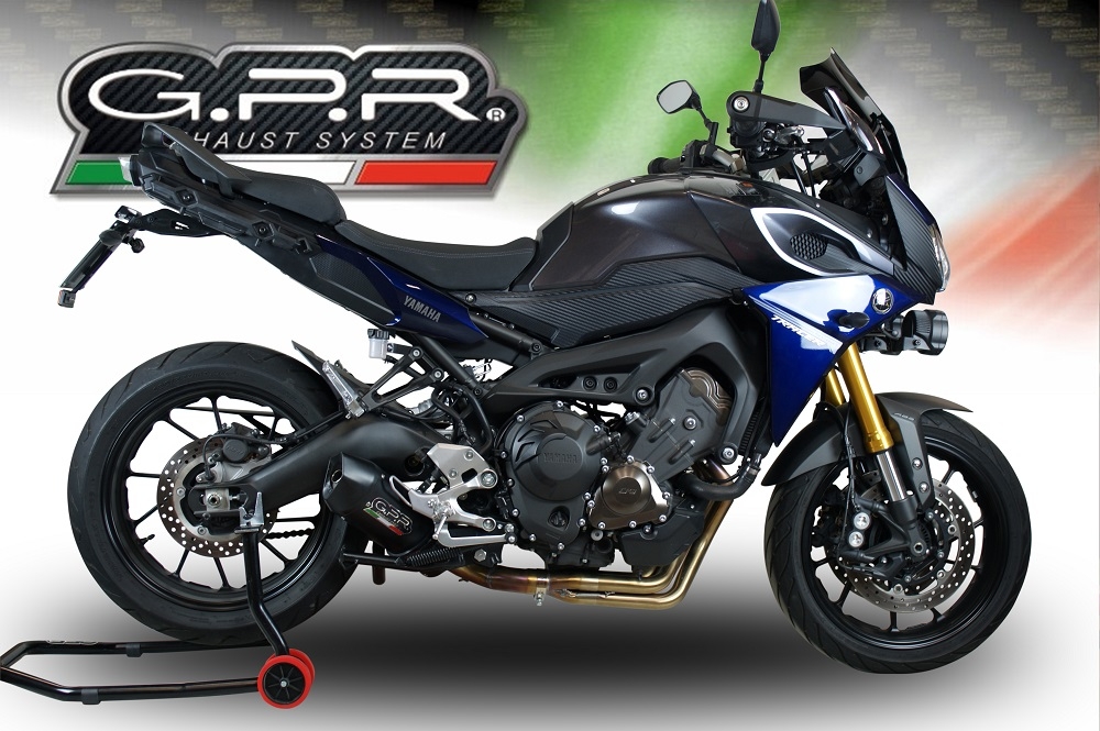 Escape compatível com Yamaha Tracer 9 GT 2021-2024, Furore Evo4 Nero, Escape completo, não legal para países da UE, com db killer removível 