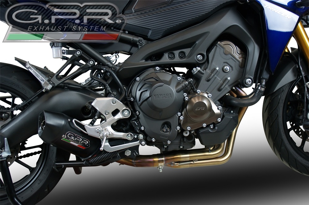 Escape compatível com Yamaha Tracer 9 GT 2021-2024, Furore Evo4 Nero, Escape completo, não legal para países da UE, com db killer removível 