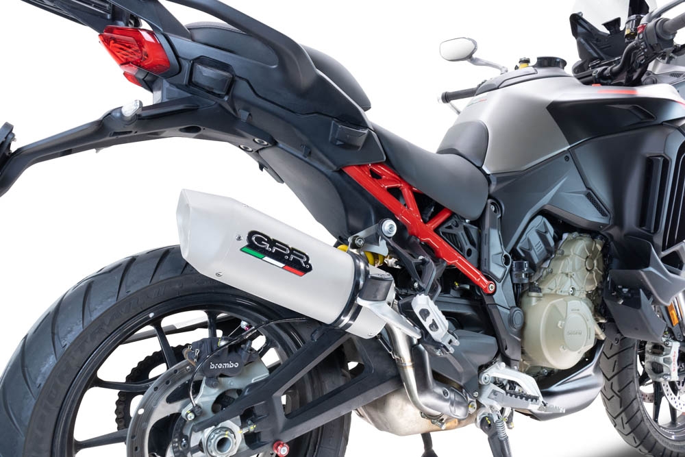 Escape compatível com Ducati Multistrada V4 Grand Tour 2024-2025, Albus Evo4, Escape legal, homologado, silenciador com db killer removível e tubo de ligação específico 