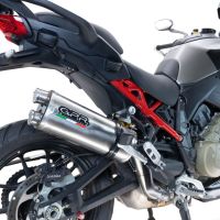 Escape compatível com Ducati Multistrada V4 Rally 2023-2024, Dual Inox, Escape legal, homologado, silenciador com db killer removível e tubo de ligação específico 