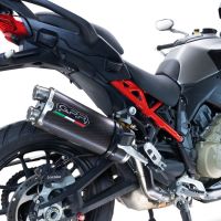 Escape compatível com Ducati Multistrada V4 Grand Tour 2024-2025, Dual Poppy, Escape legal, homologado, silenciador com db killer removível e tubo de ligação específico 