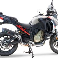 Escape compatível com Ducati Multistrada V4 Grand Tour 2024-2025, Furore Evo4 Nero, Escape legal, homologado, silenciador com db killer removível e tubo de ligação específico 