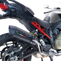 Escape compatível com Ducati Multistrada V4 Grand Tour 2024-2025, Furore Evo4 Nero, Escape legal, homologado, silenciador com db killer removível e tubo de ligação específico 