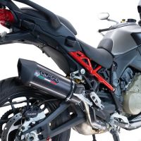 Escape compatível com Ducati Multistrada V4 Grand Tour 2024-2025, Furore Evo4 Poppy, Escape legal, homologado, silenciador com db killer removível e tubo de ligação específico 