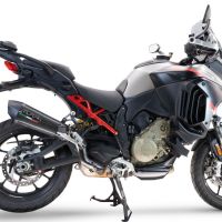 GPR escape compatível com  Ducati Multistrada V4 - S 2022-2024, New Grand Prix Evo Poppy, Escape legal, homologado, silenciador com db killer removível e tubo de ligação específico 