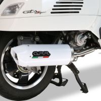 Escape compatível com Piaggio Vespa 300 Gts - Gtv - Touring - Super 2019-2020, Albus Ceramic, Escape completo, não legal para países da UE, com db killer removível 