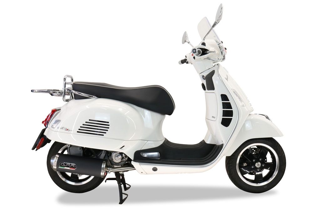 Escape compatível com Piaggio Vespa 300 Gts - Gtv - Touring - Super 2017-2018, Evo4 Road, Escape completo, não legal para países da UE, com db killer removível 