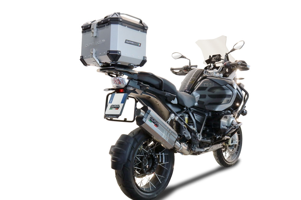 Top case maletas GPR TECH compatível com Bmw F 850 Gs Adventure 2021/2023 e5 Top Case Alpi-Tech em alumínio, cor prata com placa específica incluída Capacidade Litros 35