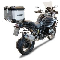 Top case maletas GPR TECH compatível com Bmw F 850 Gs Adventure 2021/2023 e5 Top Case Alpi-Tech em alumínio, cor prata com placa específica incluída Capacidade Litros 35