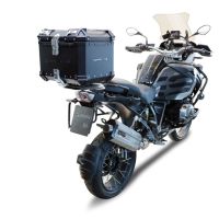 Top case maletas GPR TECH compatível com Bmw R 1200 Gs Adventure 2014/2016 e3 Top Case Alpi-Tech em alumínio, cor preta com placa específica incluída Capacidade Litros 35