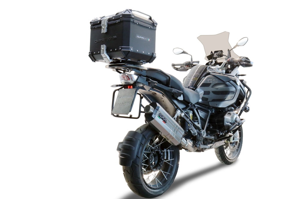 Top case maletas GPR TECH compatível com Bmw R 1200 Gs Adventure 2017/2018 e4 Top Case Alpi-Tech em alumínio, cor preta com placa específica incluída Capacidade Litros 35