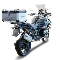 Top case maletas GPR TECH compatível com Bmw R 1200 Gs Adventure 2017/2018 e4 Top Case Alpi-Tech em alumínio, cor prata com placa específica incluída Capacidade Litros 55