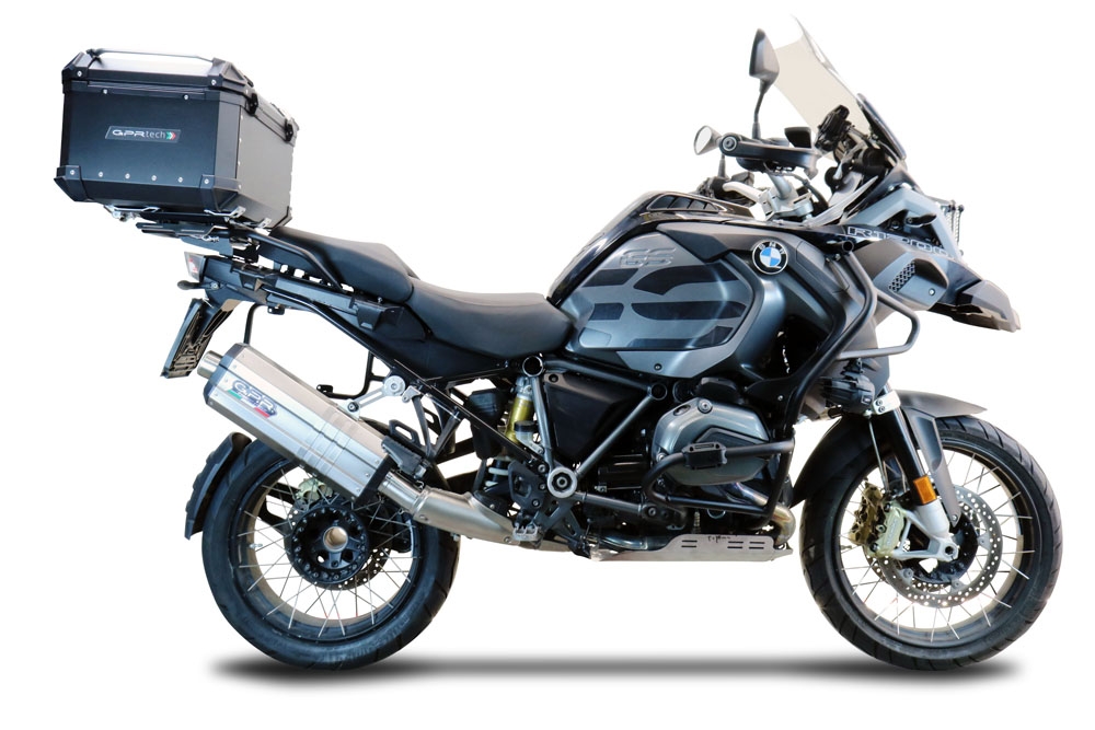 Top case maletas GPR TECH compatível com Bmw F 850 Gs Adventure 2021/2023 e5 Top Case Alpi-Tech em alumínio, cor preta com placa específica incluída Capacidade Litros 55