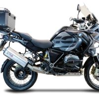 Top case maletas GPR TECH compatível com Bmw F 850 Gs Adventure 2021/2023 e5 Top Case Alpi-Tech em alumínio, cor preta com placa específica incluída Capacidade Litros 55