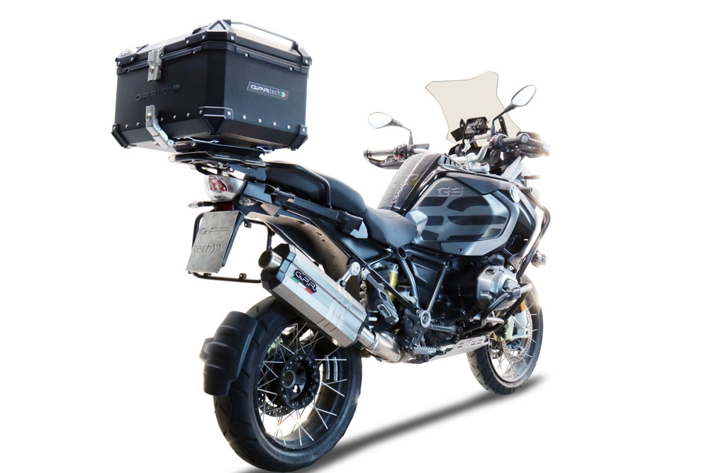 Top case maletas GPR TECH compatível com Bmw F 850 Gs Adventure 2021/2023 e5 Top Case Alpi-Tech em alumínio, cor preta com placa específica incluída Capacidade Litros 55