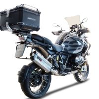 Top case maletas GPR TECH compatível com Bmw F 850 Gs Adventure 2021/2023 e5 Top Case Alpi-Tech em alumínio, cor preta com placa específica incluída Capacidade Litros 55