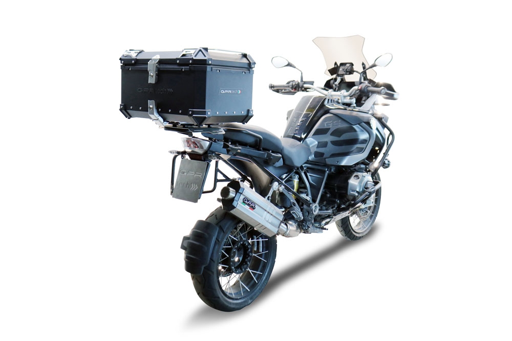 Top case maletas GPR TECH compatível com Bmw F 850 Gs Adventure 2021/2023 e5 Top Case Alpi-Tech em alumínio, cor preta com placa específica incluída Capacidade Litros 55