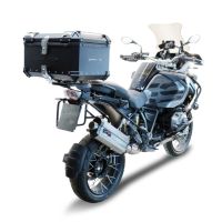 Top case maletas GPR TECH compatível com Bmw F 850 Gs Adventure 2021/2023 e5 Top Case Alpi-Tech em alumínio, cor preta com placa específica incluída Capacidade Litros 55