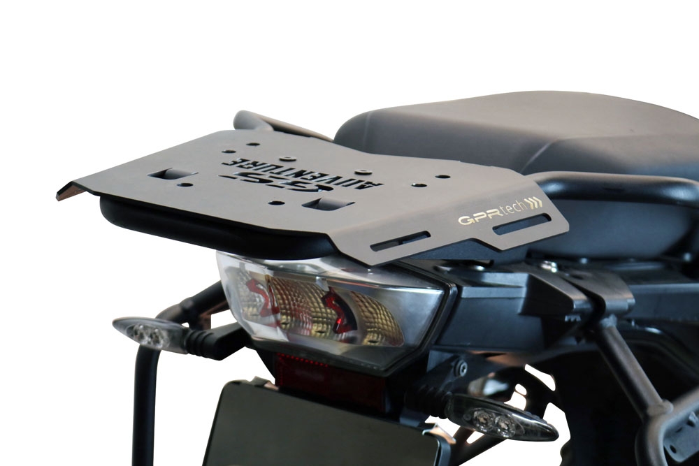 Top case maletas GPR TECH compatível com Bmw F 850 Gs Adventure 2021/2023 e5 Top Case Alpi-Tech em alumínio, cor prata com placa específica incluída Capacidade Litros 35