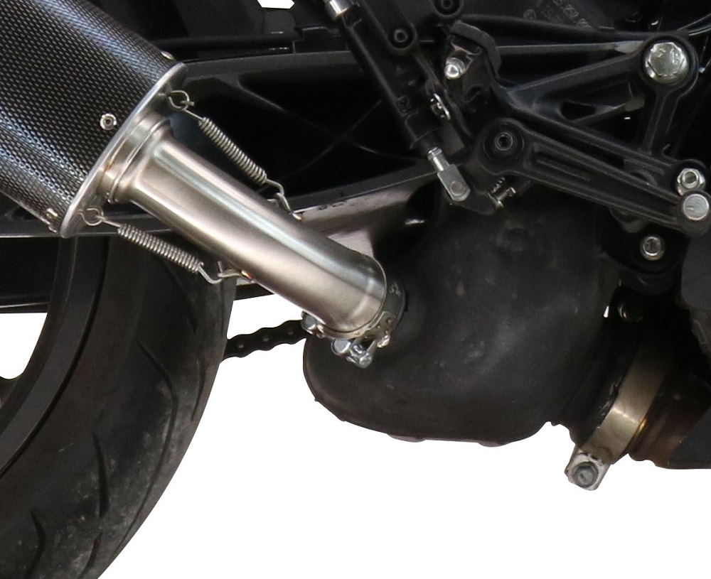 Escape compatível com Ktm Rc 390 2022-2024, Furore Evo4 Nero, Escape legal, homologado, silenciador com db killer removível e tubo de ligação específico 