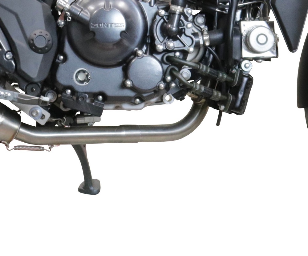 Escape compatível com Zontes 350 T2 ADV 2022-2024, Ultracone, Escape completo, não legal para países da UE, com db killer removível 