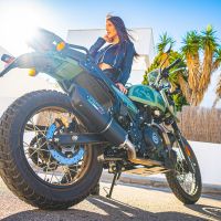 Escape compatível com Royal Enfield Himalayan 410 2021-2024, Furore Nero, Sistema racing Silencioso com tubo de ligação 