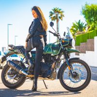 Escape compatível com Royal Enfield Himalayan 410 2021-2024, Furore Nero, Sistema racing Silencioso com tubo de ligação 