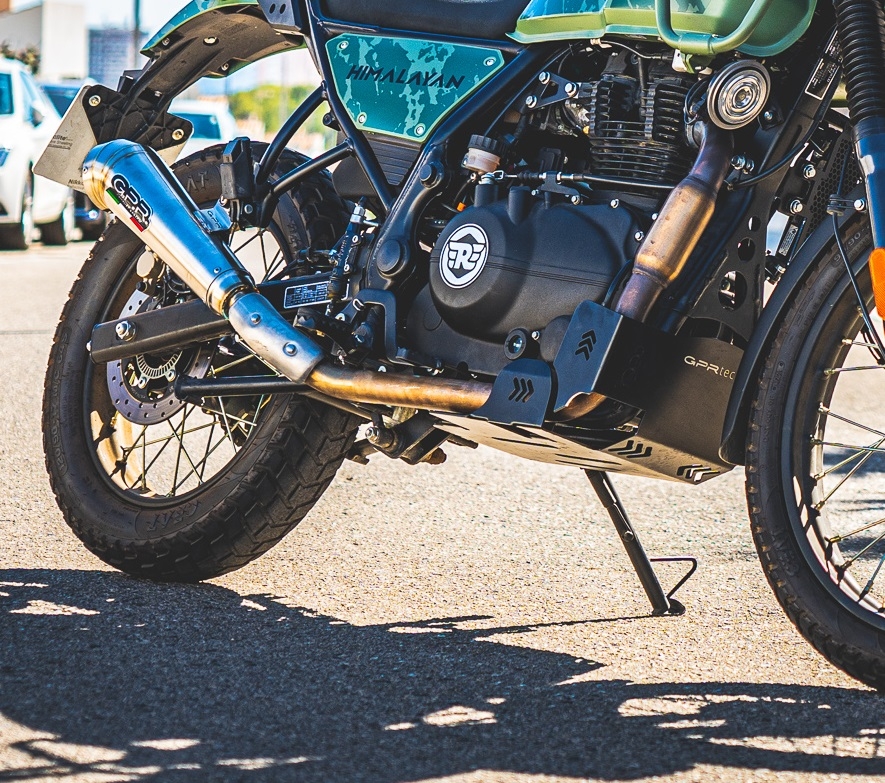 Escape compatível com Royal Enfield Himalayan 410 DIAM 42.5 2017-2020, Powercone Evo, Sistema homologado apenas para ruído, válido para mercados fora da UE Silencioso com tubo de ligação 