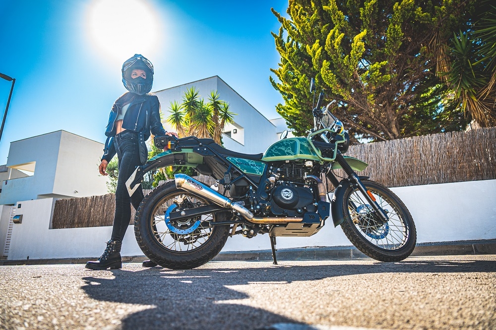 Escape compatível com Royal Enfield Himalayan 410 DIAM 42.5 2017-2020, Powercone Evo, Sistema homologado apenas para ruído, válido para mercados fora da UE Silencioso com tubo de ligação 