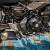 GPR escape compatível com  Kawasaki Z 650 RS 2021-2023, Satinox Poppy , Silenciador homologado para ruído, com catalisador, linha completa 
