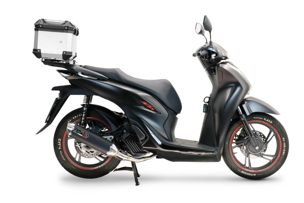 Escape compatível com Honda SH 125 2020-2023, Pentascooter, Escape completo, não legal para países da UE, com db killer removível 