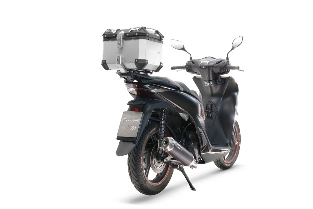 Escape compatível com Honda SH 125 2020-2023, Pentascooter, Escape completo, não legal para países da UE, com db killer removível 