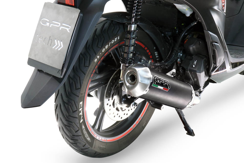 Escape compatível com Honda SH 125 2020-2023, Pentascooter, Escape completo, não legal para países da UE, com db killer removível 