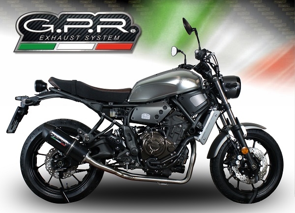Escape compatível com Yamaha Xsr 700 2017-2020, Furore Nero, Escape completo, não legal para países da UE, com db killer removível 