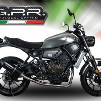 Escape compatível com Yamaha Xsr 700 2017-2020, Furore Nero, Escape completo, não legal para países da UE, com db killer removível 