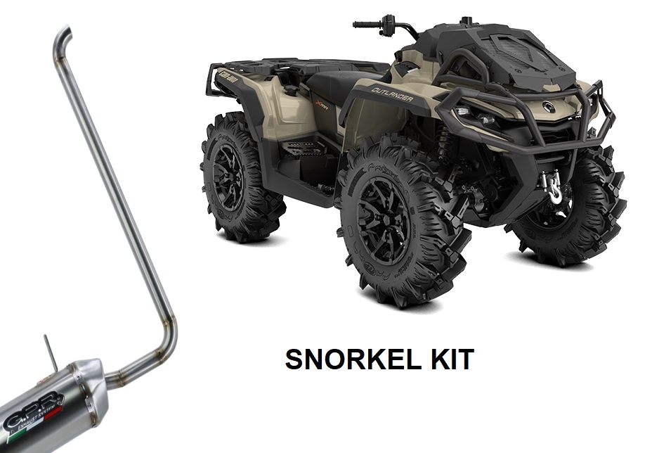 Escape compatível com Can Am Outlander 850 2016-2023, Snorkel kit, Kit de extensão de snorkel para terminal GPR Pentacross 