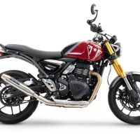 Escape compatível com Triumph Speed 400 2023-2025, Deeptone Inox, Escape legal, homologado, silenciador com db killer removível e tubo de ligação específico 