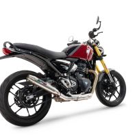 Escape compatível com Triumph Speed 400 2023-2025, Deeptone Inox, Escape legal, homologado, silenciador com db killer removível e tubo de ligação específico 