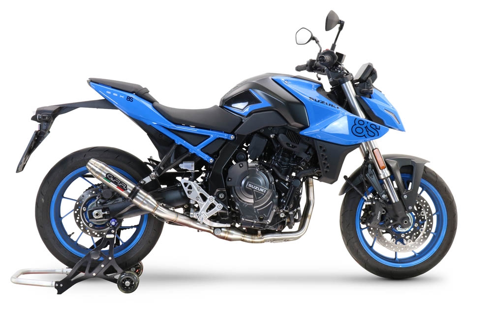 Escape compatível com Suzuki Gsx-8S 2022-2024, Deeptone Inox, Escape completo, não legal para países da UE, com db killer removível 