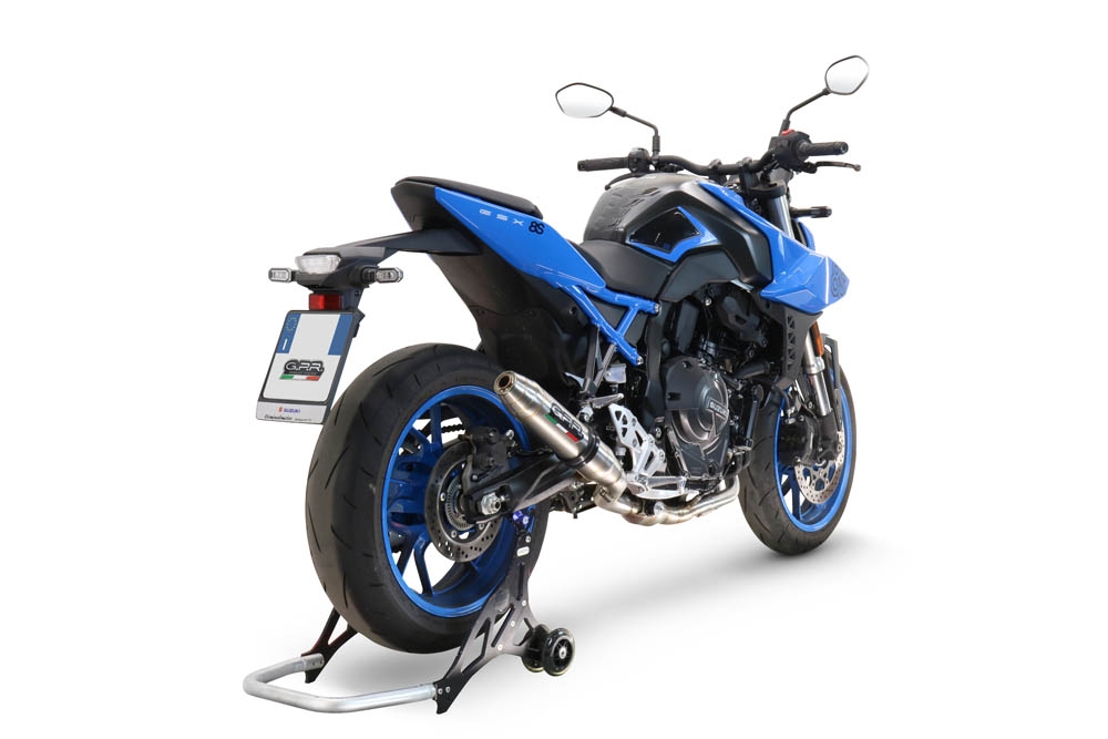 Escape compatível com Suzuki Gsx-8S 2022-2024, Deeptone Inox, Escape completo, não legal para países da UE, com db killer removível 