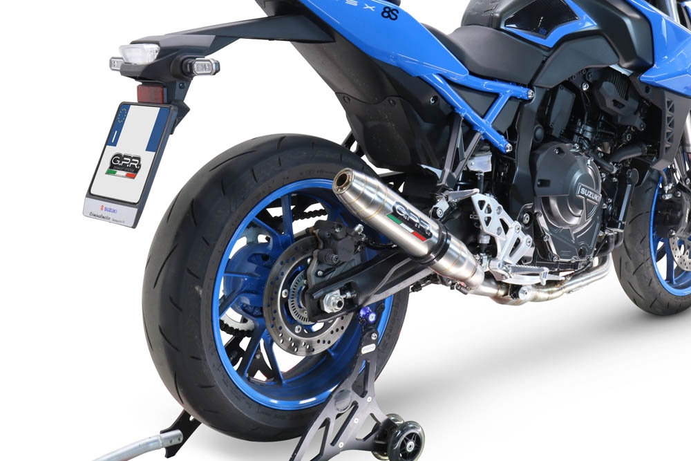 Escape compatível com Suzuki Gsx-8S 2022-2024, Deeptone Inox, Escape completo, não legal para países da UE, com db killer removível 