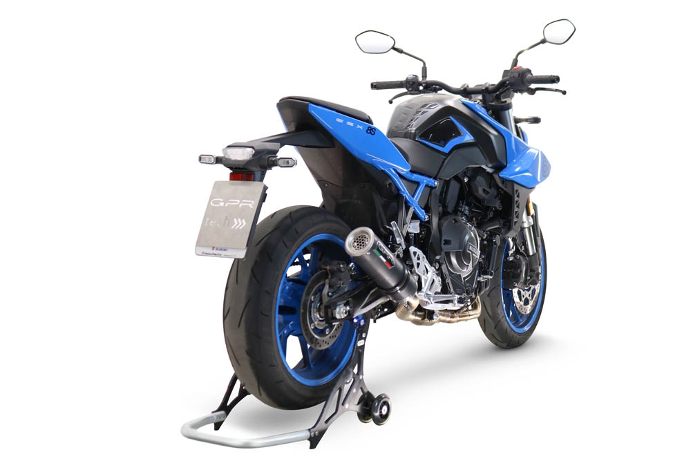 Escape compatível com Suzuki Gsx-8R 2022-2024, M3 Black Titanium, Escape completo, não legal para países da UE, com db killer removível 