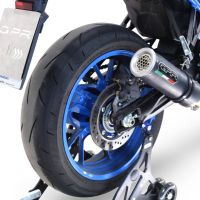 Escape compatível com Suzuki Gsx-8R 2022-2024, M3 Black Titanium, Escape completo, não legal para países da UE, com db killer removível 