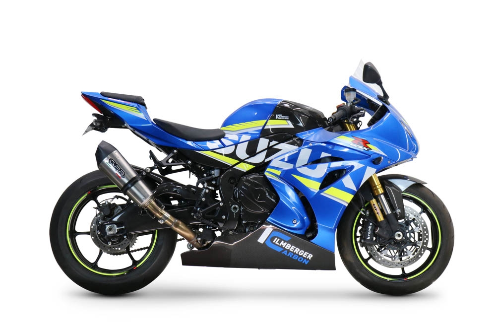 GPR escape compatível com  Suzuki Gsx-R 1000 - 1000 R  2017-2020, New Grand Prix Evo Titanium, Escape legal, homologado, silenciador com db killer removível e tubo de ligação específico 