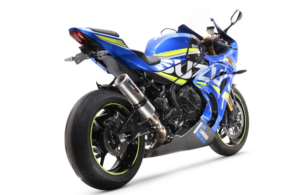 Escape compatível com Suzuki Gsx-R 1000 - 1000 R 2021-2025, M3 Titanium Natural, Escape legal, homologado, silenciador com db killer removível e tubo de ligação específico 