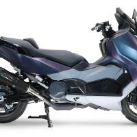 GPR escape compatível com  Sym Maxsym TL 508 2021-2024, New Grand Prix Evo Black Titanium, Escape legal, homologado, silenciador com db killer removível e tubo de ligação específico 